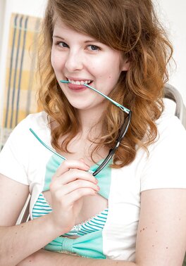 Geek shows her bushy twat in inventive ways cuz she is smart