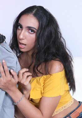 Skinny Latina is happy to pleasure black boner and ride it too