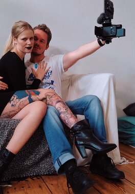 Guy with a large cock became so aroused when she sees her