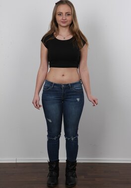 She often dons predominantly pastel colored clothes but not today