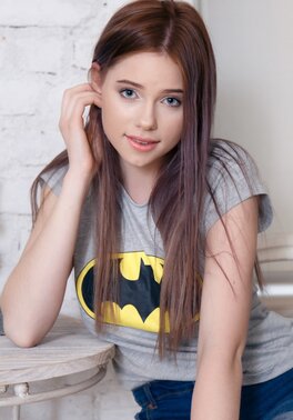 Innocent-looking teen makes her nude debut in canvas sneakers