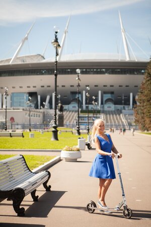 Bombshell from Latvia comes home after a walk and takes her sexy dress off