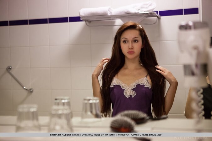 Perverted love in a short nightgown looks hot with or without outfit