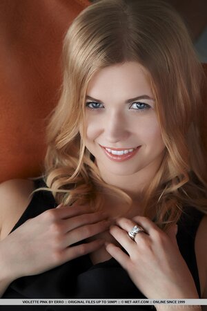 Striptease for stress relief for babe is to sit in chair with naked twat