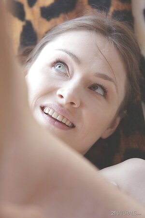 Beauty with perky tits Eva Shanti tenderly rides lover's manhood on deck chair