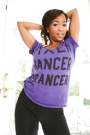 Black girl is a dancer and it's the reason why her body is so seductive