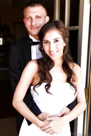 It's girl's wedding day so she can't wait for the wedding night with handsome man