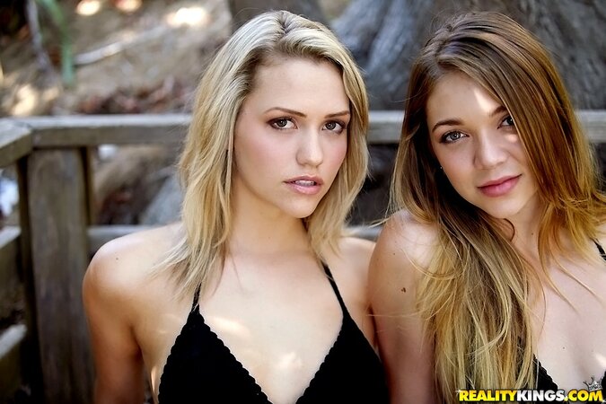 Friends Mia Malkova and Malena Morgan find quiet spot perfect to make out