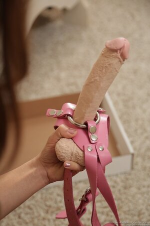 Asian hottie equipped with strapon brings promised orgasm to her friend