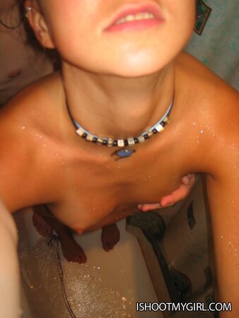 Skinny girl Tanya picked on phone camera showing how she loves sex in shower
