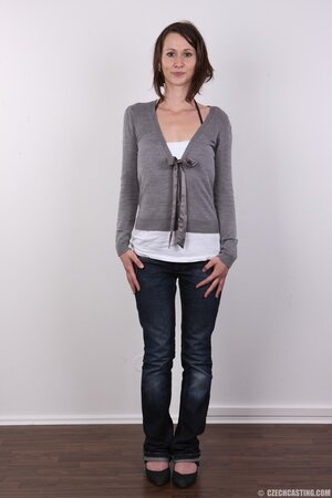 Abruptness is the main weapon of babe so she just takes clothes down