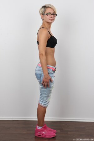 Girl has no chance to refuse obscene photoshoot and strips of her own free will