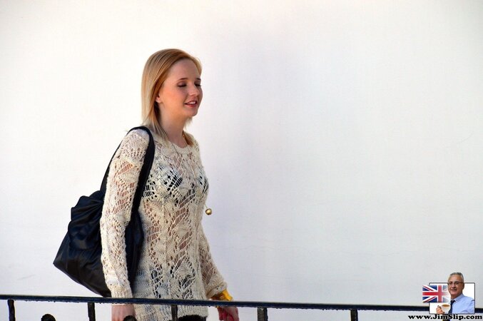 Cute blonde arrives at audition and doesn't hesitate to undress in front of cam