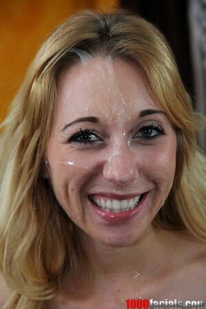 Curly blonde has very small tits but big cocksucking potential compensates for it
