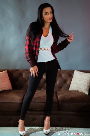 Two slender models take nude pictures to demonstrate well-shaped bodies