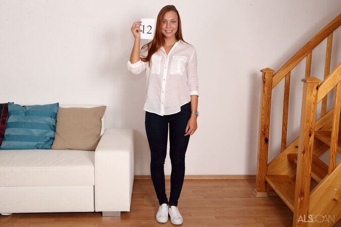 Each girl has own number not to be forgotten at the porn film casting