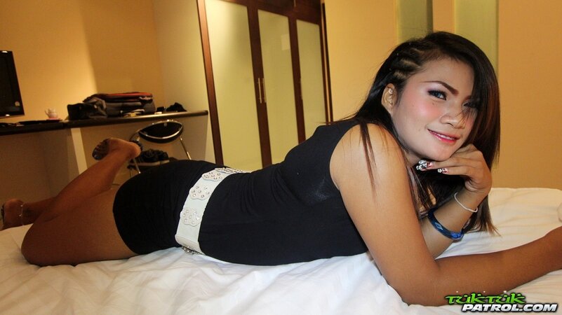 Confident Thai teen undresses and copulates with owner of erect boner