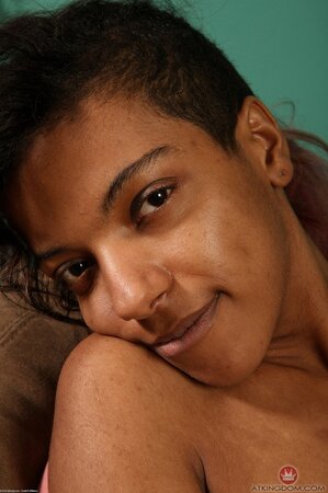 Black sweetie dreams of girls with hairy pussies to conquer the world