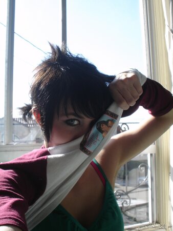 Student with a nose ring is so hot that she goes mad about her own body