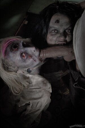 Sluts are zombies now but still they remember how to suck and be banged