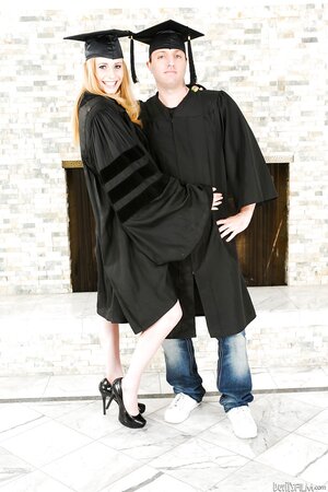 Valedictorian with pretty figure slowly strips while classmates get ready for sex