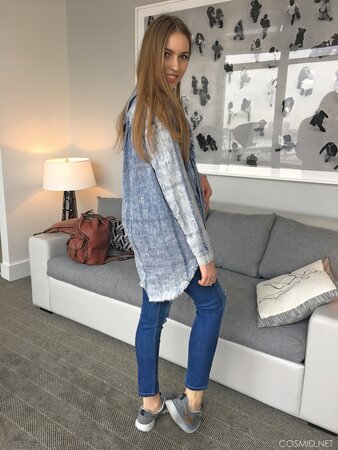 Charming amateur blonde with tiny tits puts off sexy black lingerie for the cam