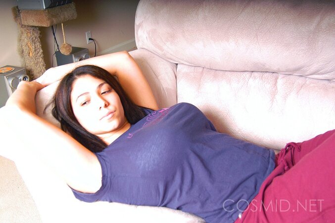 Big-assed Mulatto gal strips to lingerie and teases with her perfect curves