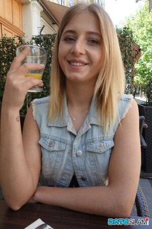 Young Ukrainian woman doesn't hesitate to take pics even with sperm on naked tits