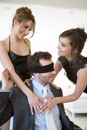 Slutty wife invites her sexy bestie to please hubby with unforgettable FFM 3some