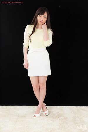 Adorable Asian sweetie is curious to make lover cum from her handjob
