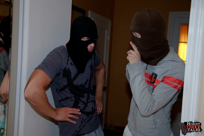 Beautiful chick enjoys sucking dick while getting drilled from behind by robber