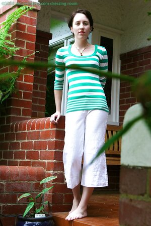 Undressing and dressing up with the tight bodied Mia Hilton