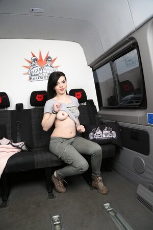 Small boobs edgy brunette German is going to get fucked silly