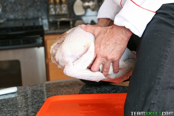 Tiny boobs teen rides cock in the kitchen for a hot creampie