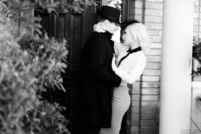 Film noir esque fucking with two really attractive people