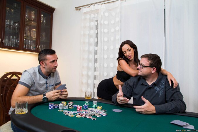 Horny wife is going to fuck this kinky poker player anyway