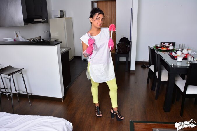 Nasty Colombian chick is going to really pleasure that dick