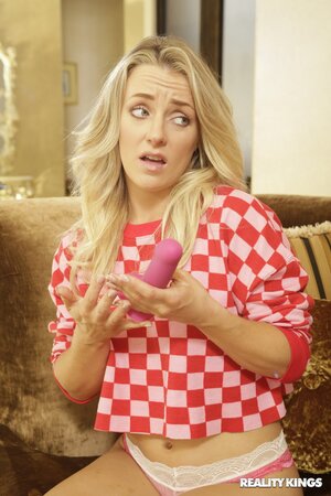 Brunette and blonde having loads of fun with one another