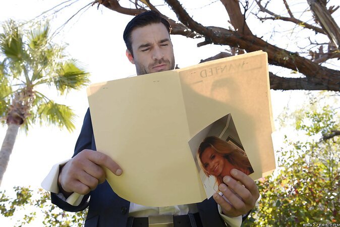 Irresistible blonde in lace bodysuit poses and sticks dildo up her anus