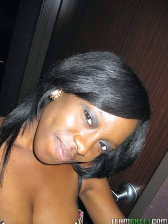 Black whore Jelly Sweets films her naked body to tease her bf