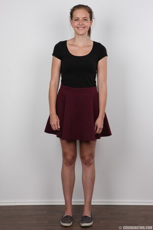 Pretty babe in black lingerie showing off her amazing body