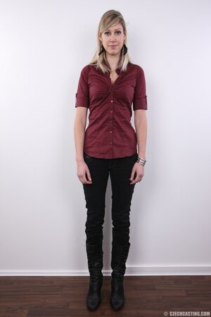 Plenty of teasing from a very pretty blonde named Silvia Dellai