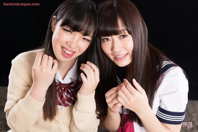 Handjob and lots of teasing from horny Asian hotties in HQ