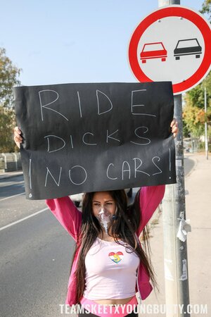 BBW teen Sherill Collins gets picked up and fucked by a stranger