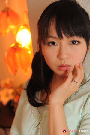 Asian girl has a hairy pussy but only husband can see it so she poses dressed up