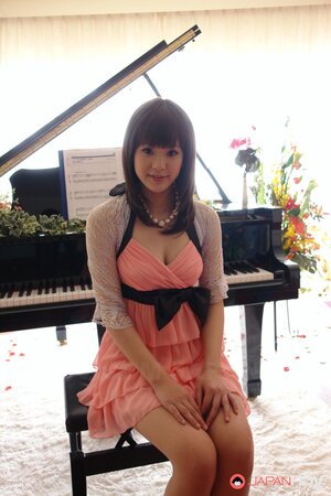 Music is better when hot Eastern piano young woman is naked and horny