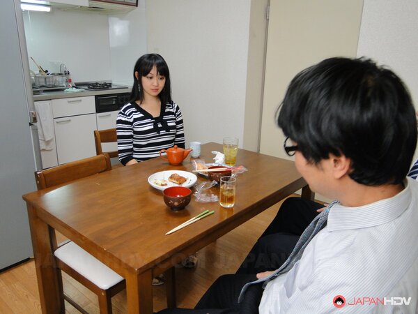 Japanese wife Risa Kurokawa gets seduced and pounded by her hubby's colleague