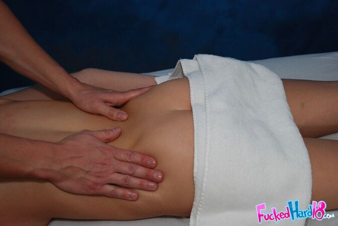 Real teen gets fucked by a porn masseur to repeated orgasms