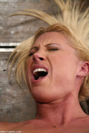 Devon Lee enjoys being fingered and toyed while tied up