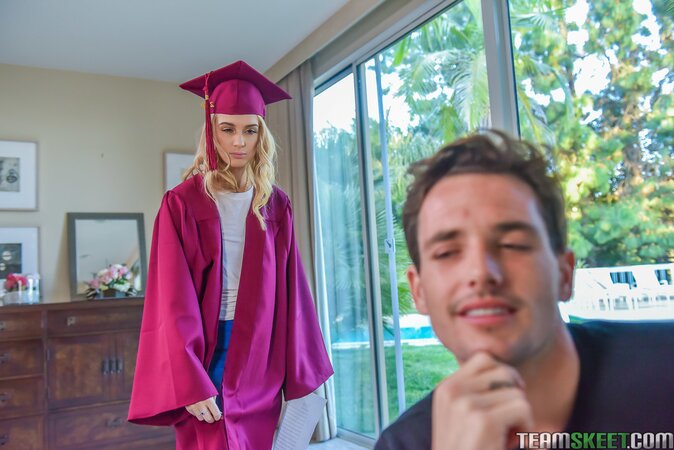 Anastasia Knight tricked into messy open-mouth facial by Tyler Nixon